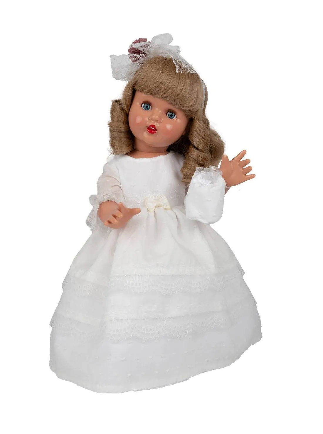 MUñECA MARIQUITA PéREZ COMUNIóN RUBIA  VINILO 50CM.
