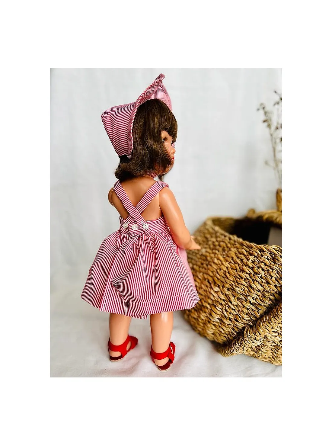 MUñECA MARIQUITA PéREZ VESTIDO RAYAS VINILO 50CM.