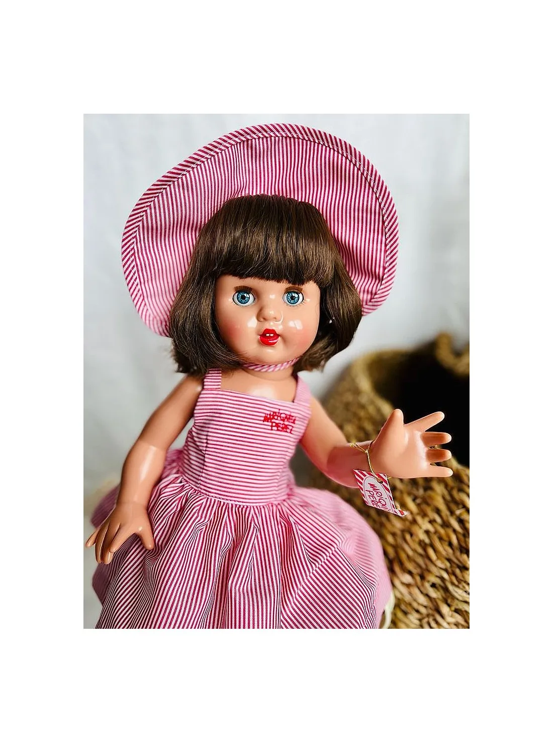 MUñECA MARIQUITA PéREZ VESTIDO RAYAS VINILO 50CM.