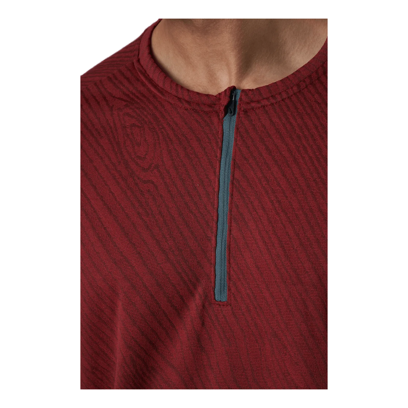 NIKE DRIFIT ELEMENT 1/2ZIP TOP TRAIL RED