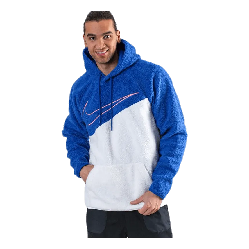 Nike Swoosh Hoodie Fleece Blue/White