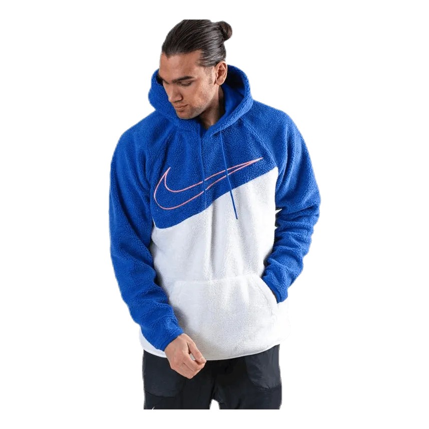 Nike Swoosh Hoodie Fleece Blue/White