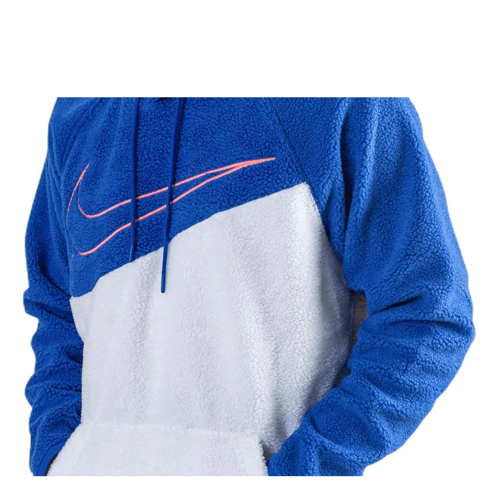 Nike Swoosh Hoodie Fleece Blue/White