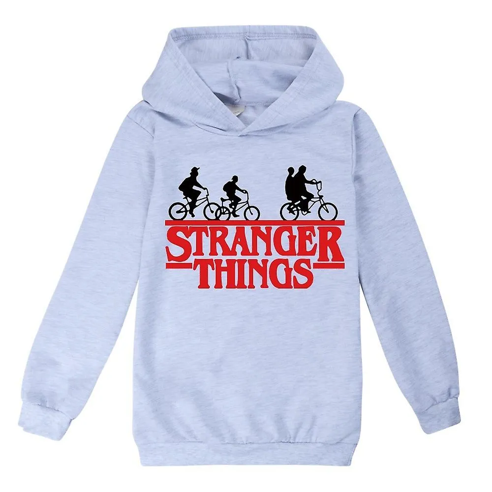 Niños Niñas Niños Stranger Things Manga larga Sudadera con capucha Jersey de invierno Sudaderas con capucha casuales Tops