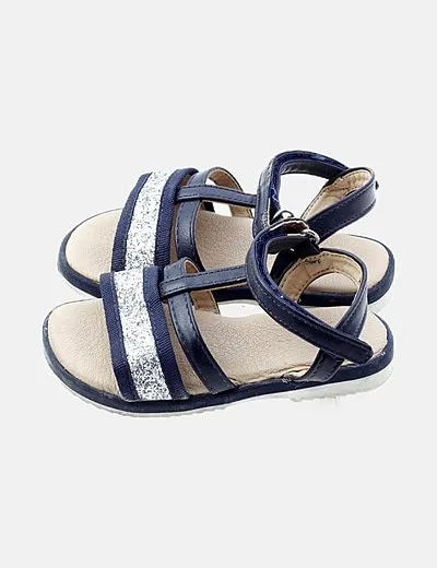NoName Sandalia azul detalle glitter
