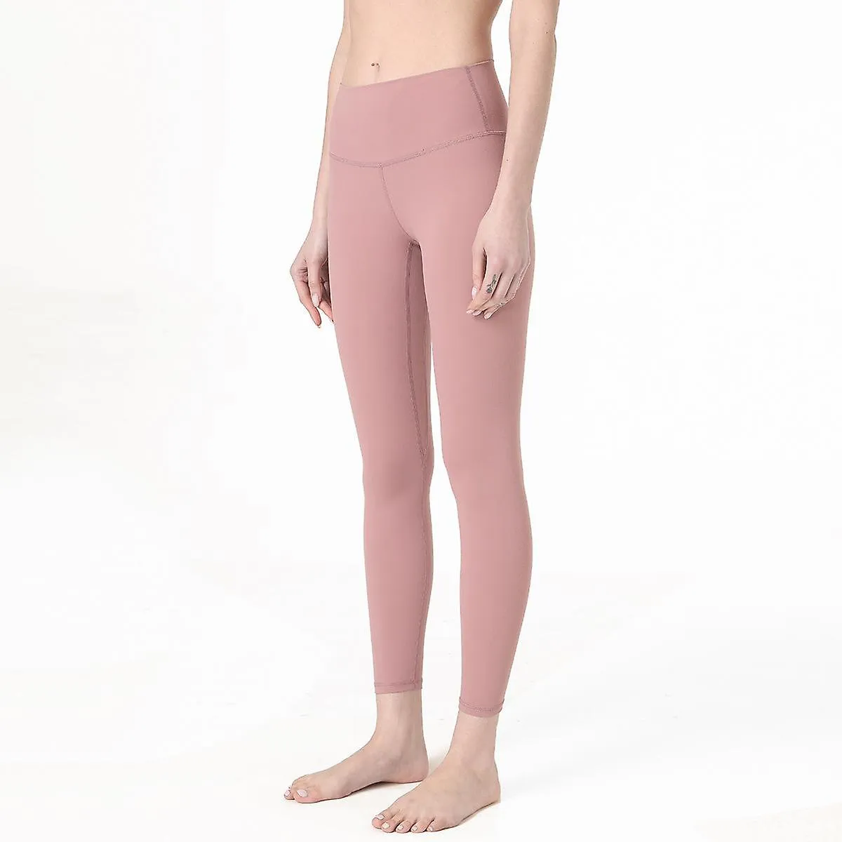Nude Yoga Pants Women's High Waist Hip Lifting Running Tight Elastic Feet Sports Fitness Pants
