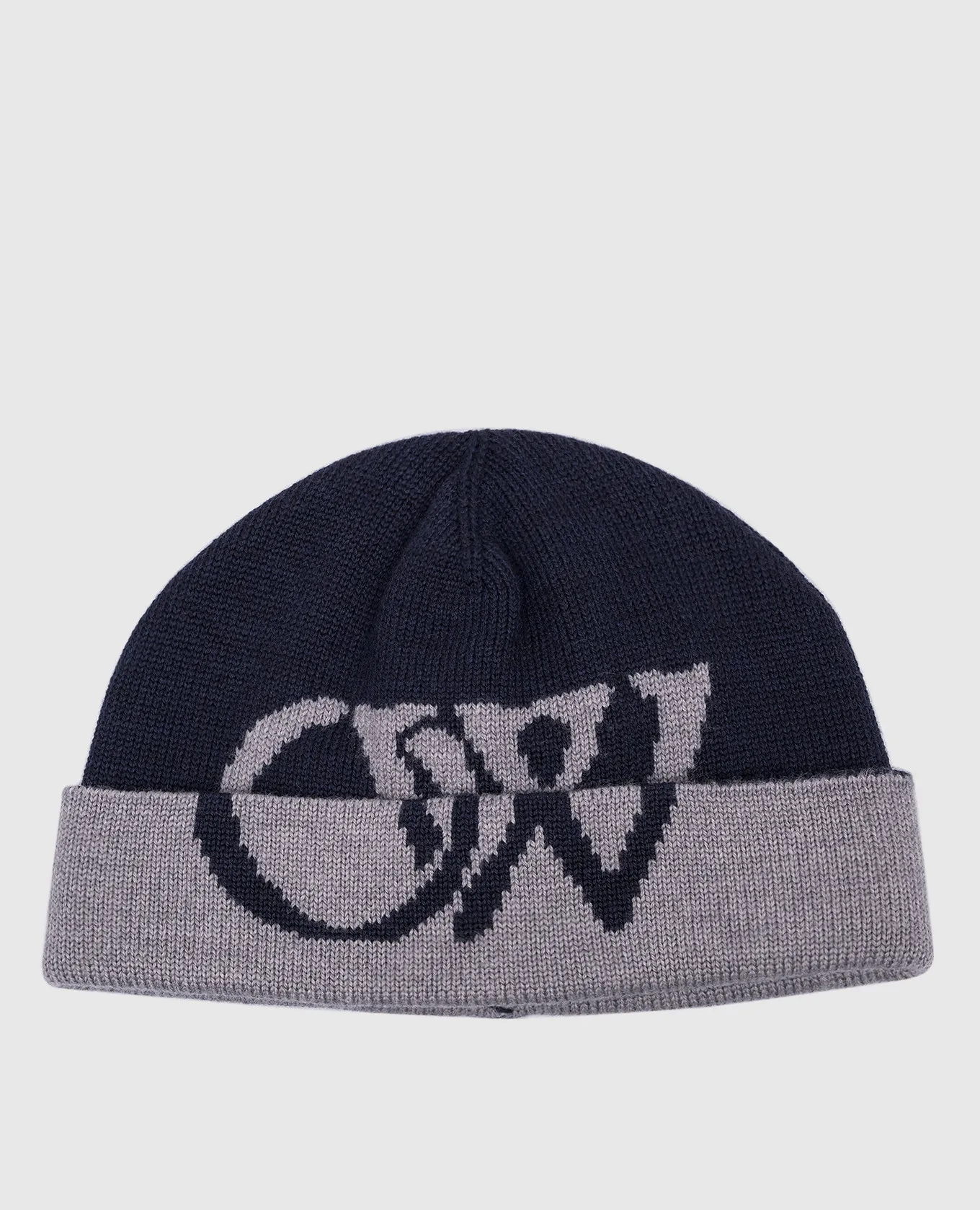 OFFWHITE BLUE CAP WITH LOGO PATTERN