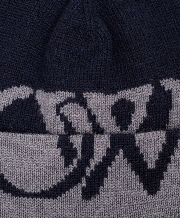 OFFWHITE BLUE CAP WITH LOGO PATTERN