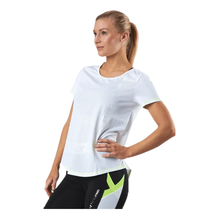 Only Play Alix Ss Training Tee White