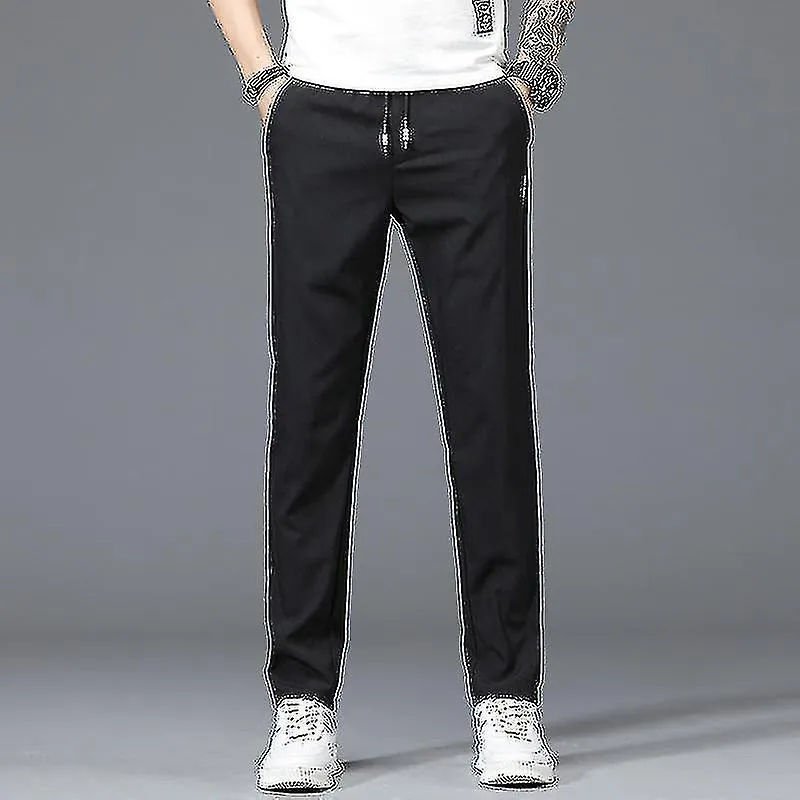 Pantalones de seda de hielo para hombres Pantalones sueltos rectos casuales para hombres Pantalones delgados de secado rápido pa