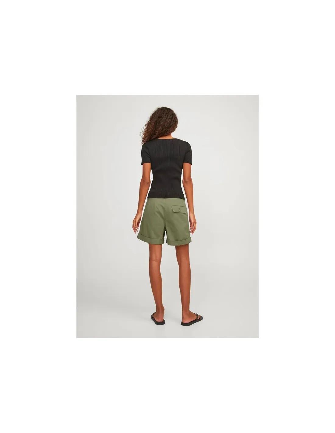 Pantalones Jack & Jones Jxmaddy Rlx Ctn Hw Verde