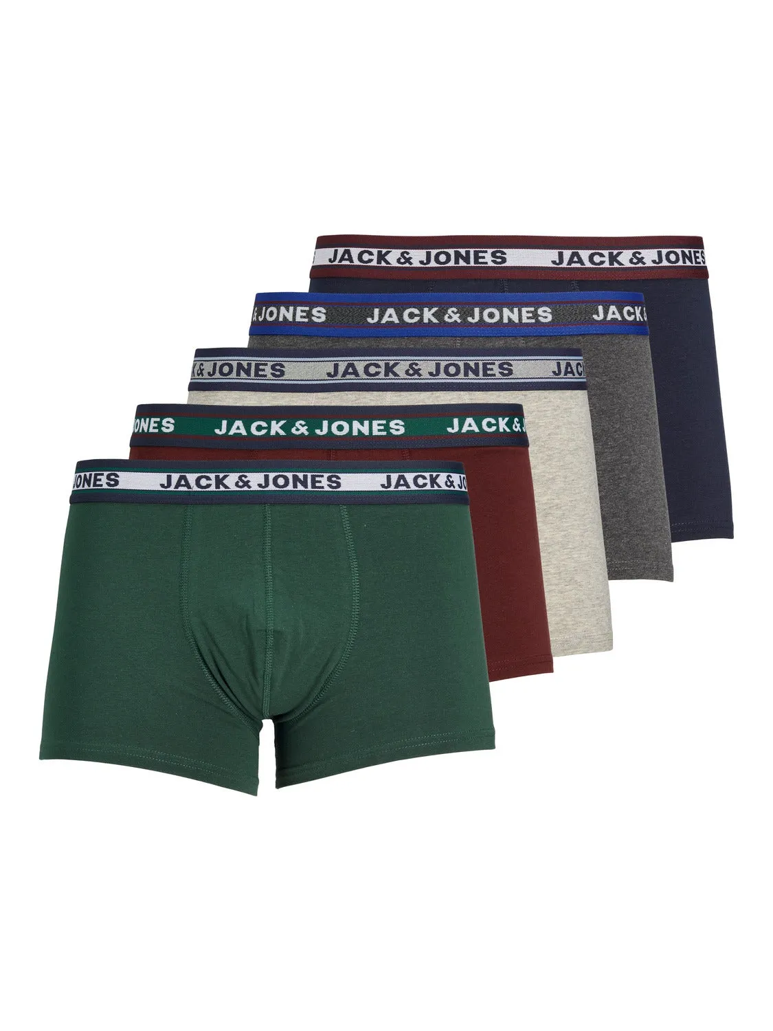 Paquete de 5 Boxers | Verde intermedio | Jack & Jones®