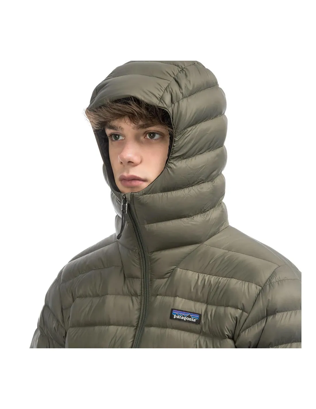 PATAGONIA M'S DOWN SWEATER HOODY PINE NEEDLE GREEN