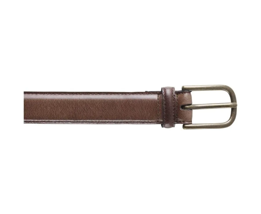 PATINA BROWN LEATHER BELT FOR MEN  SOUTHGATE