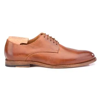 PATINA CHESTNUT DERBY SHOES  LEATHER OUTSOLE  HILPERTON