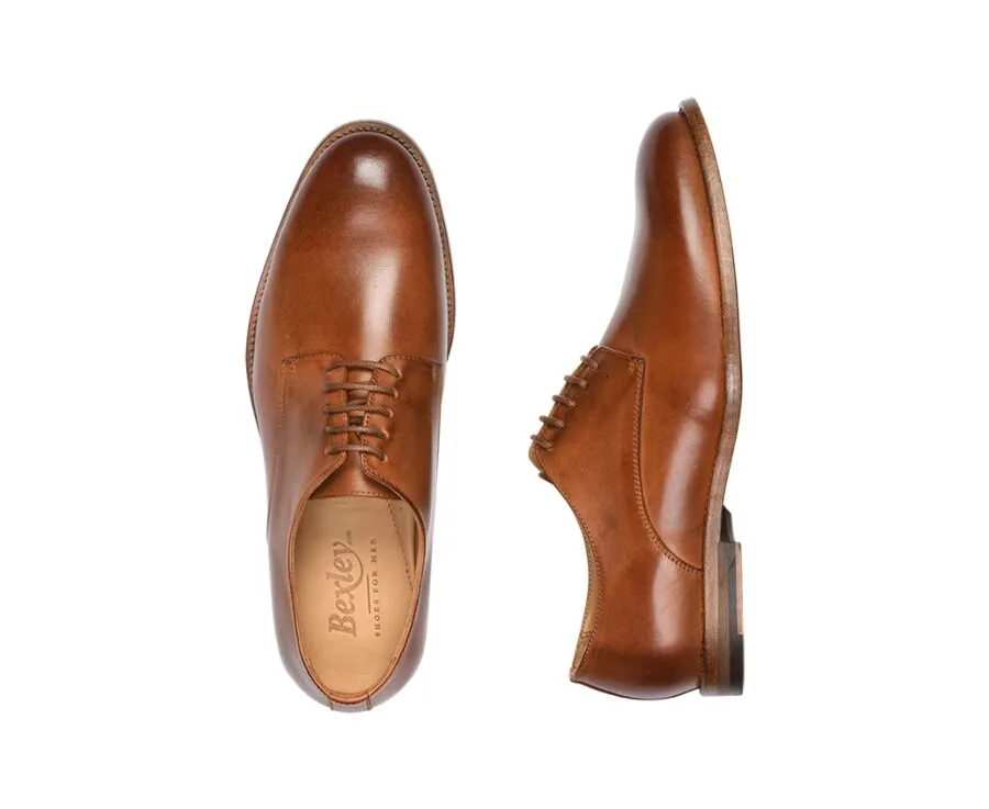 PATINA CHESTNUT DERBY SHOES  LEATHER OUTSOLE  HILPERTON