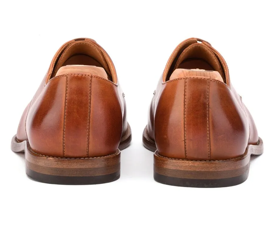 PATINA CHESTNUT DERBY SHOES  LEATHER OUTSOLE  HILPERTON