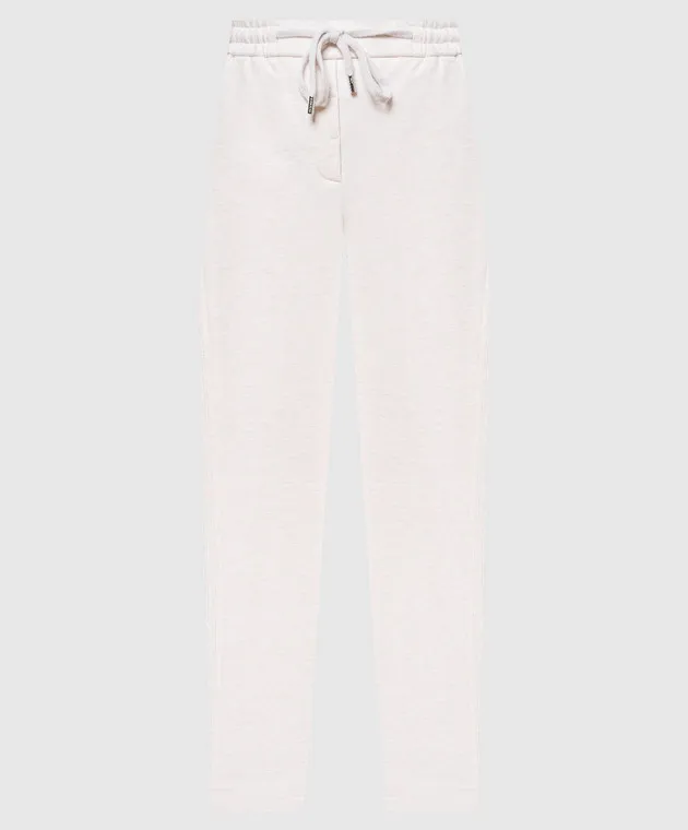 Peserico Beige pants with sequins
