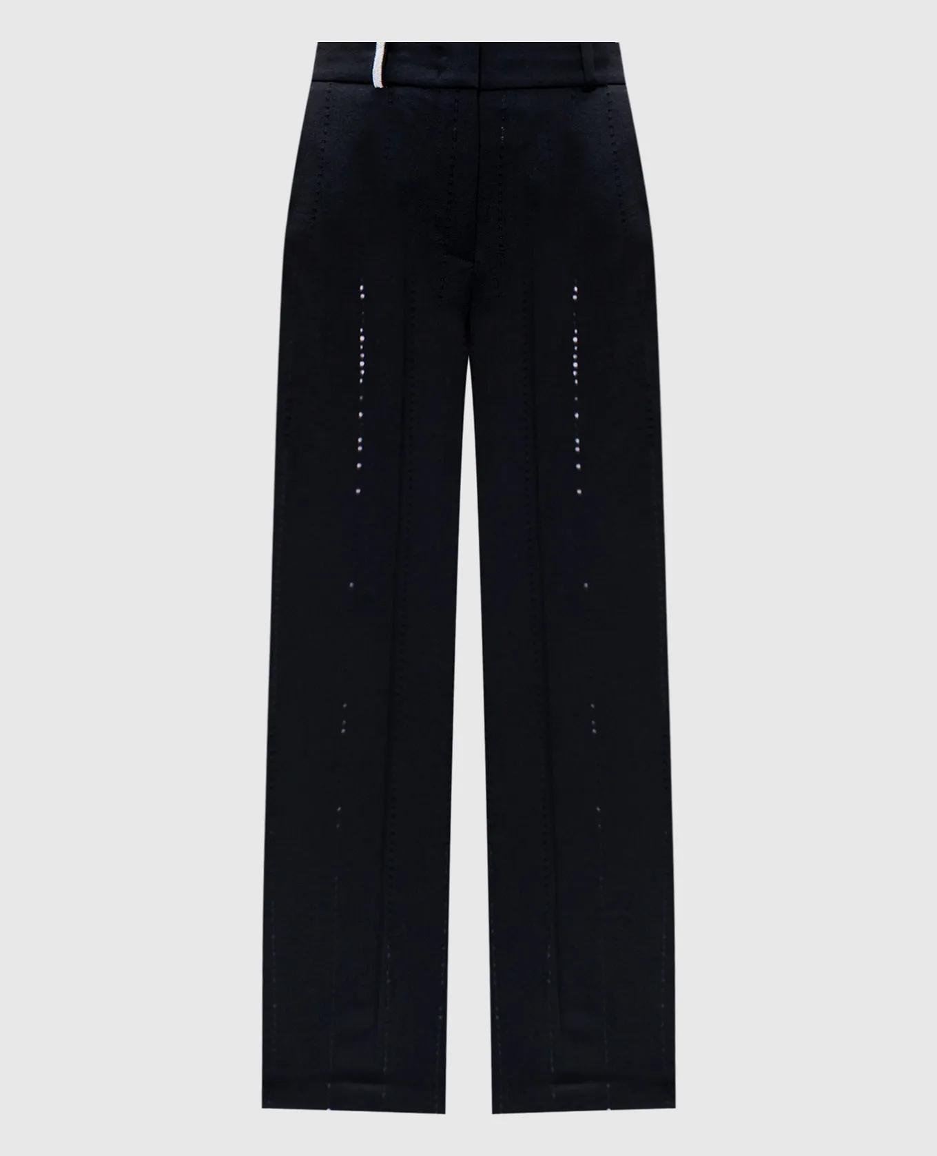 Peserico Black pants with wool and sequins