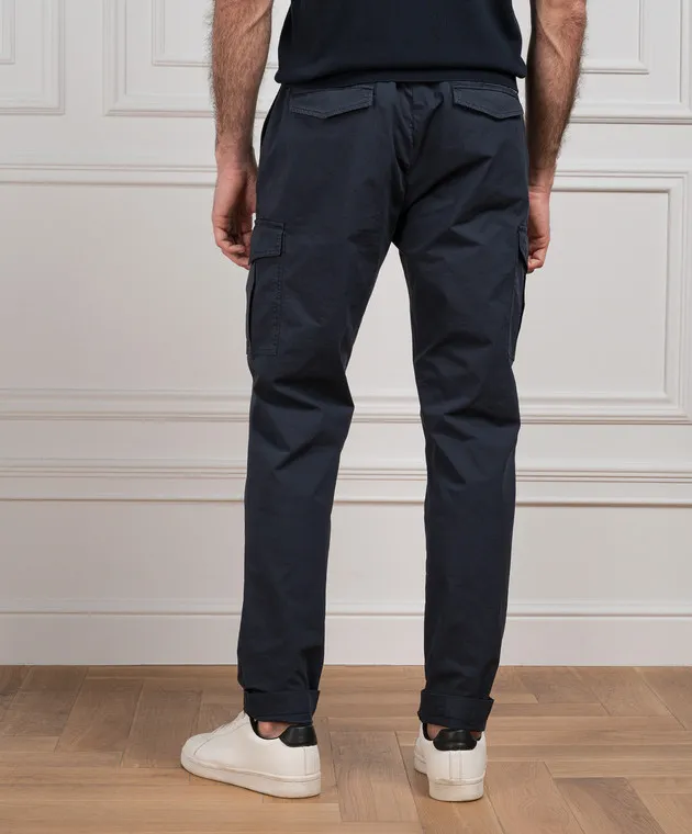 Peserico Blue logo cargo pants
