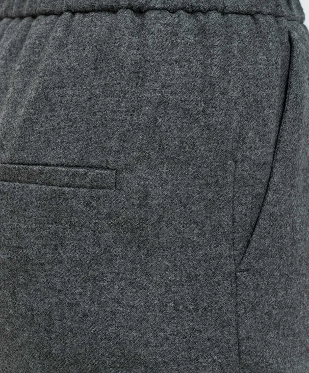 Peserico Gray melange pants with wool