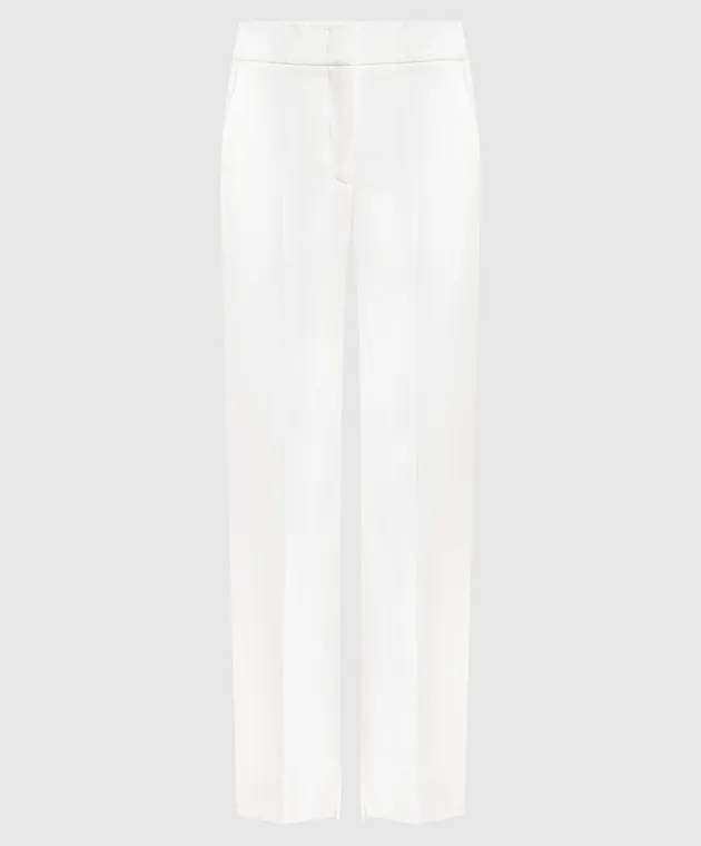 Peserico White pants with slits