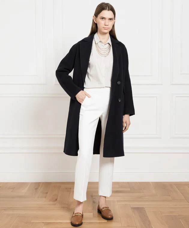 Peserico White pants with slits