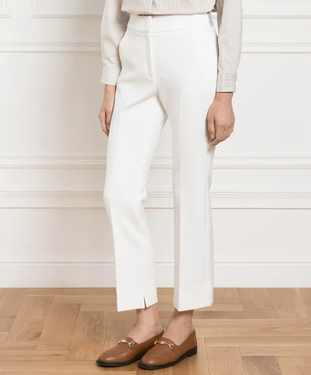 Peserico White pants with slits