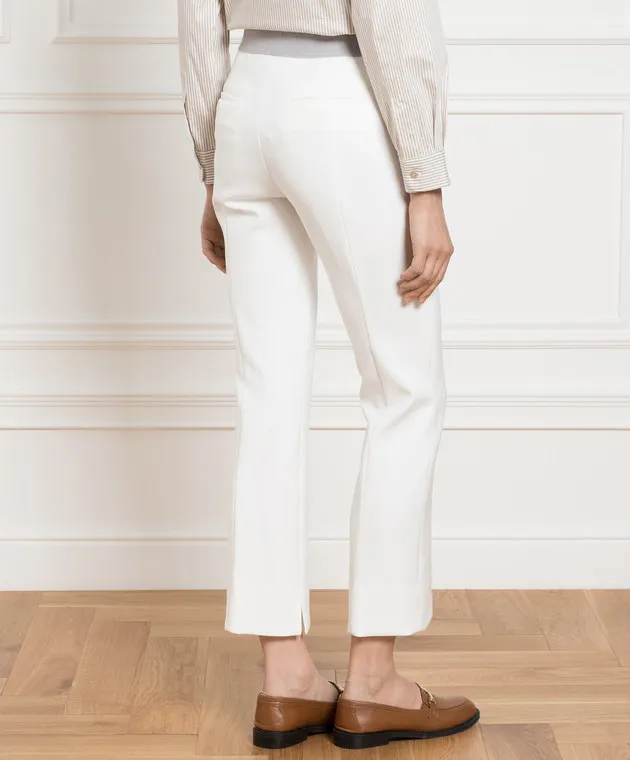 Peserico White pants with slits