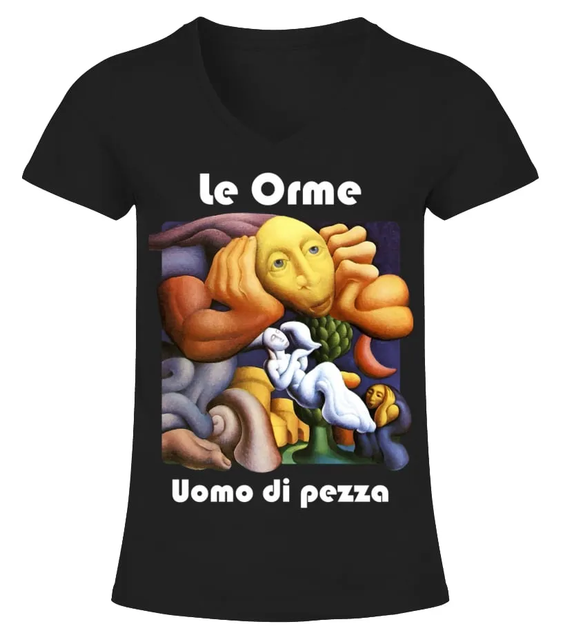 PGSRBK. LE ORME  UOMO DI PEZZA (1972) CAMISETA CUELLO PICO MUJER
