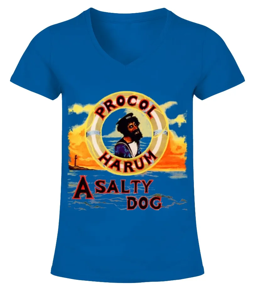 PGSRLBL. PROCOL HARUM  A SALTY DOG CAMISETA CUELLO PICO MUJER
