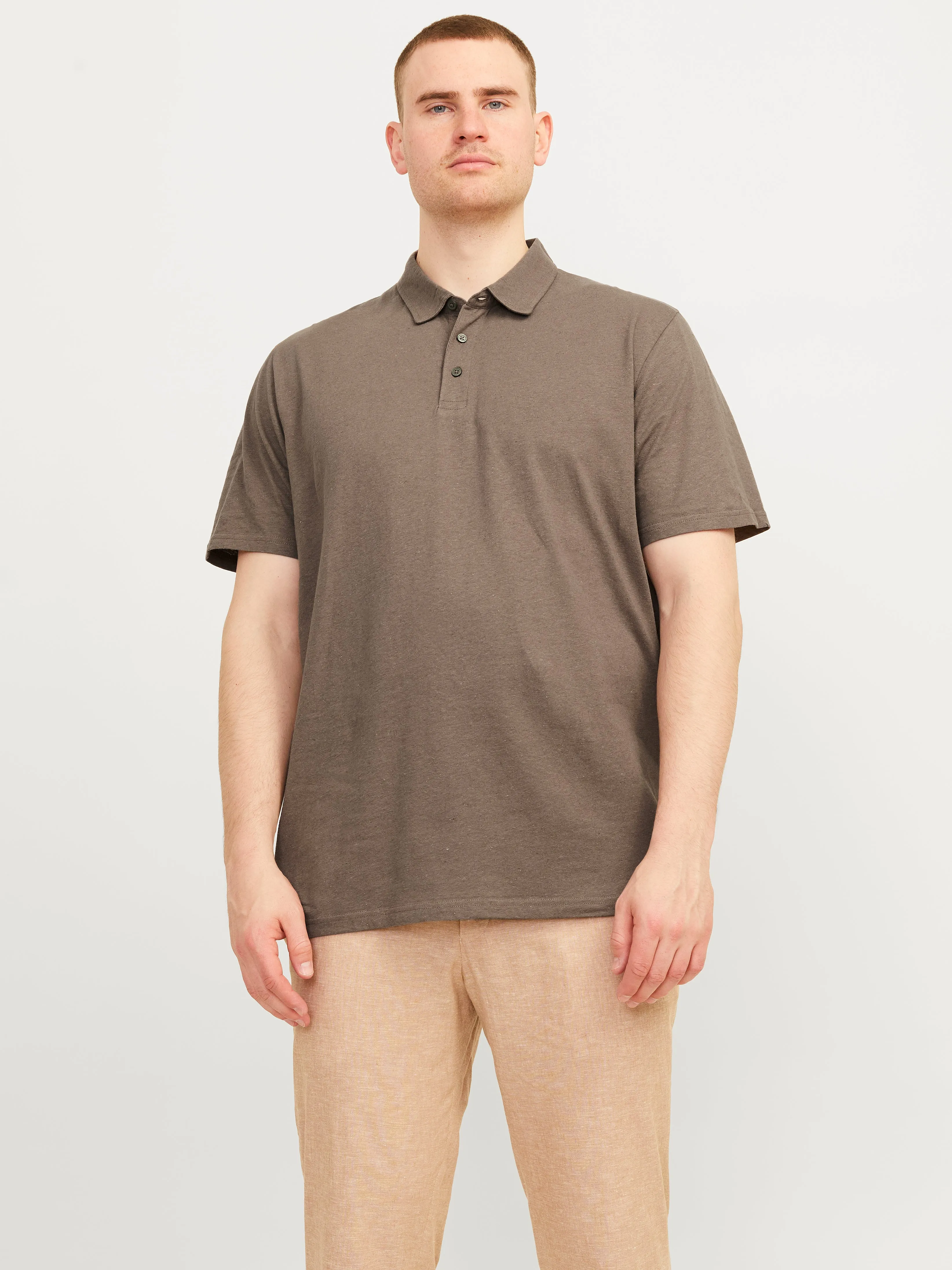 Plus Camiseta Liso | Marrón oscuro | Jack & Jones®