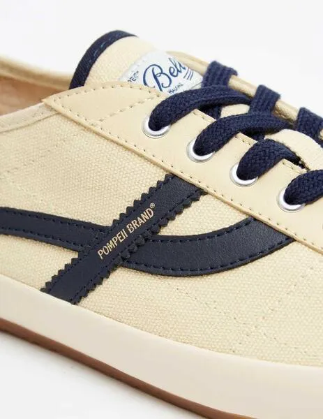 Pompeii Brand Bell Canvas Zapatilla beige para hombre