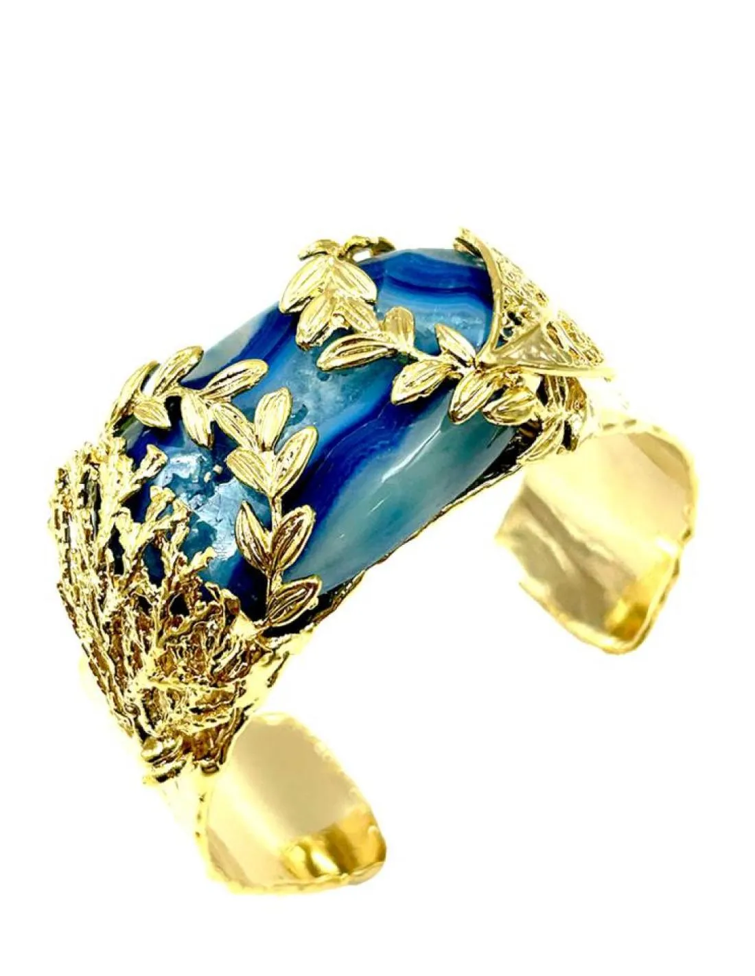 PULSERAS AZULES Y DORADAS MUY BONITAS PARA MUJER