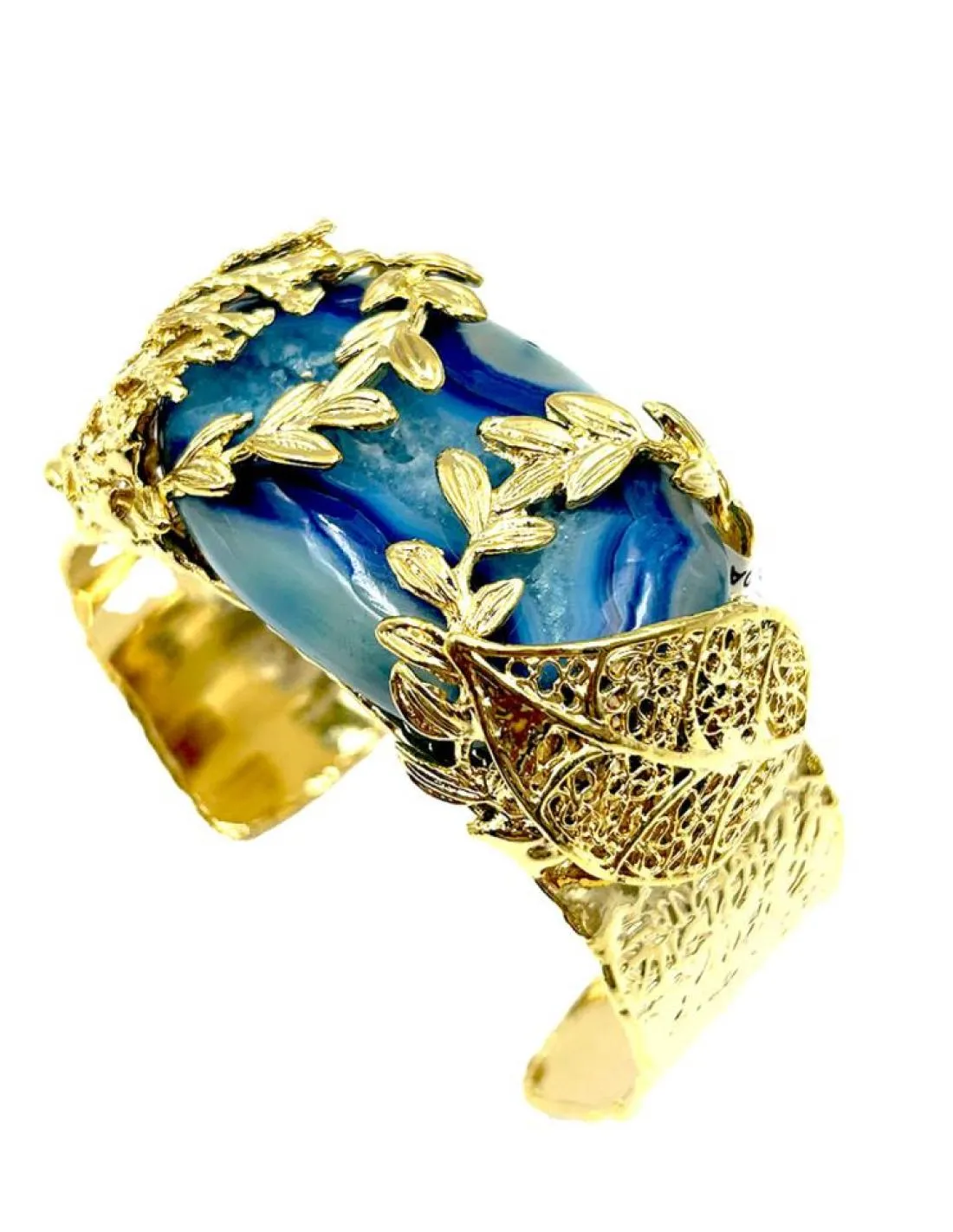 PULSERAS AZULES Y DORADAS MUY BONITAS PARA MUJER