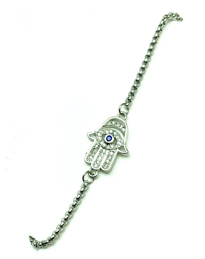 PULSERAS DE BISUTERIA CON MANO DE FATIMA DECORADA