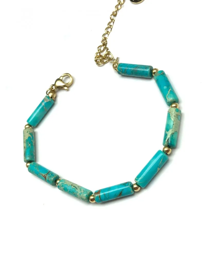 PULSERAS DE BISUTERIA FINA CON PIEDRAS NATURALES TURQUESAS