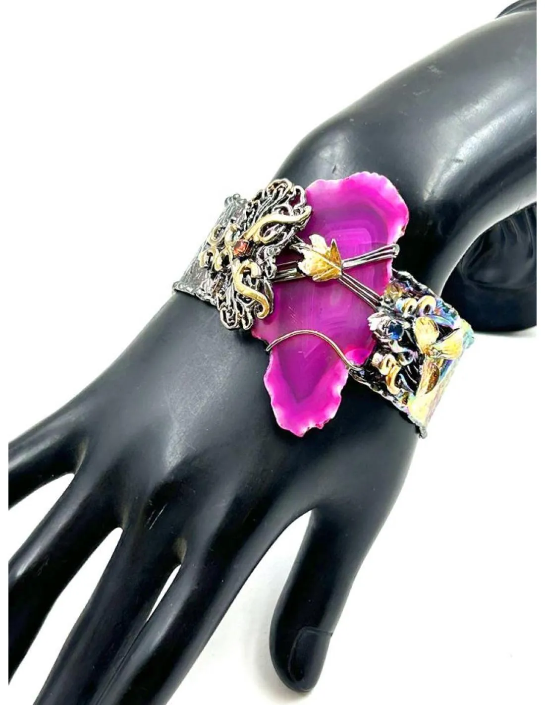 PULSERAS DE PIEDRA BUGAMBILIA PARA BODAS Y EVENTOS