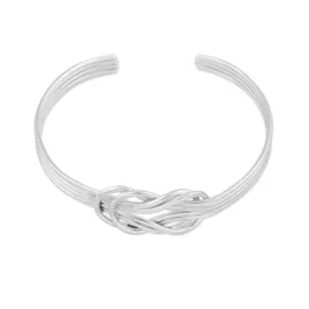 Pulseras de plata de ley rodiadas tipo brazalete