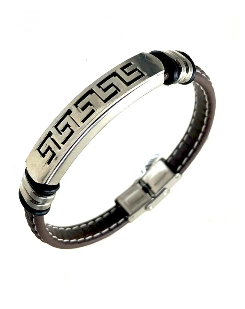 PULSERAS PARA CABALLERO CON BONITO DISEÑO DE ACERO