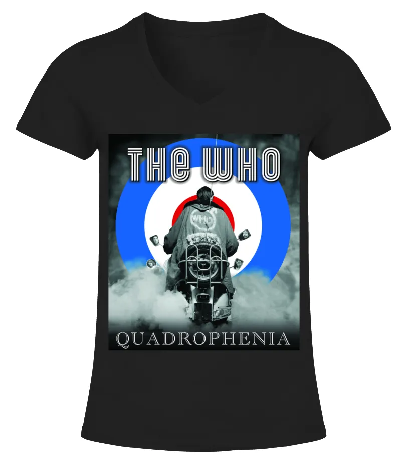 RK70S133BK. QUADROPHENIA ( 1973)  THE WHO (2) CAMISETA CUELLO PICO MUJER