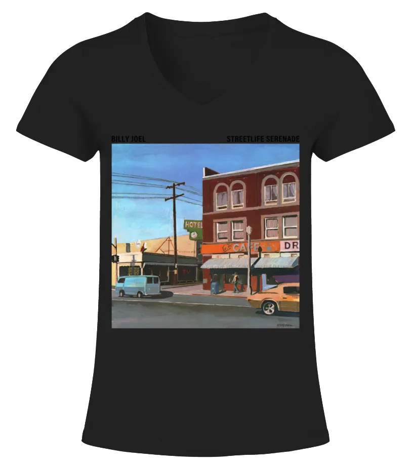 RK70S829WT. BILLY JOEL  STREETLIFE SERENADE CAMISETA CUELLO PICO MUJER
