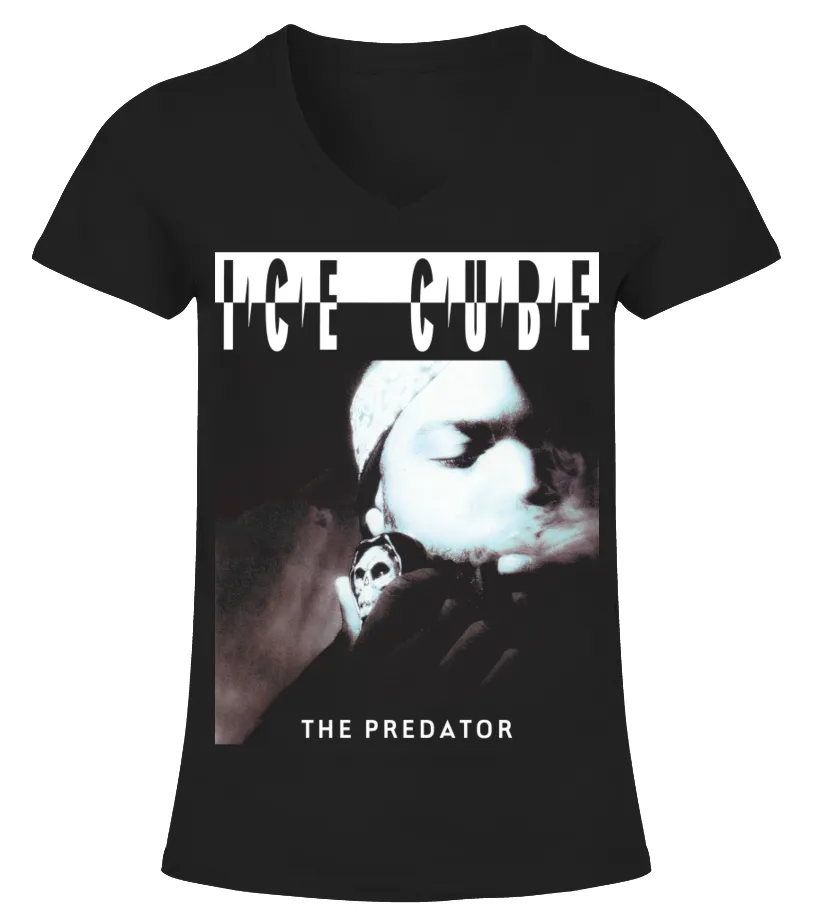 RP230010BK. ICE CUBE  THE PREDATOR  CAMISETA CUELLO PICO MUJER