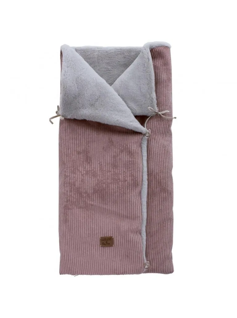 Saco para interior de capazo en pana suave con pelo mouton