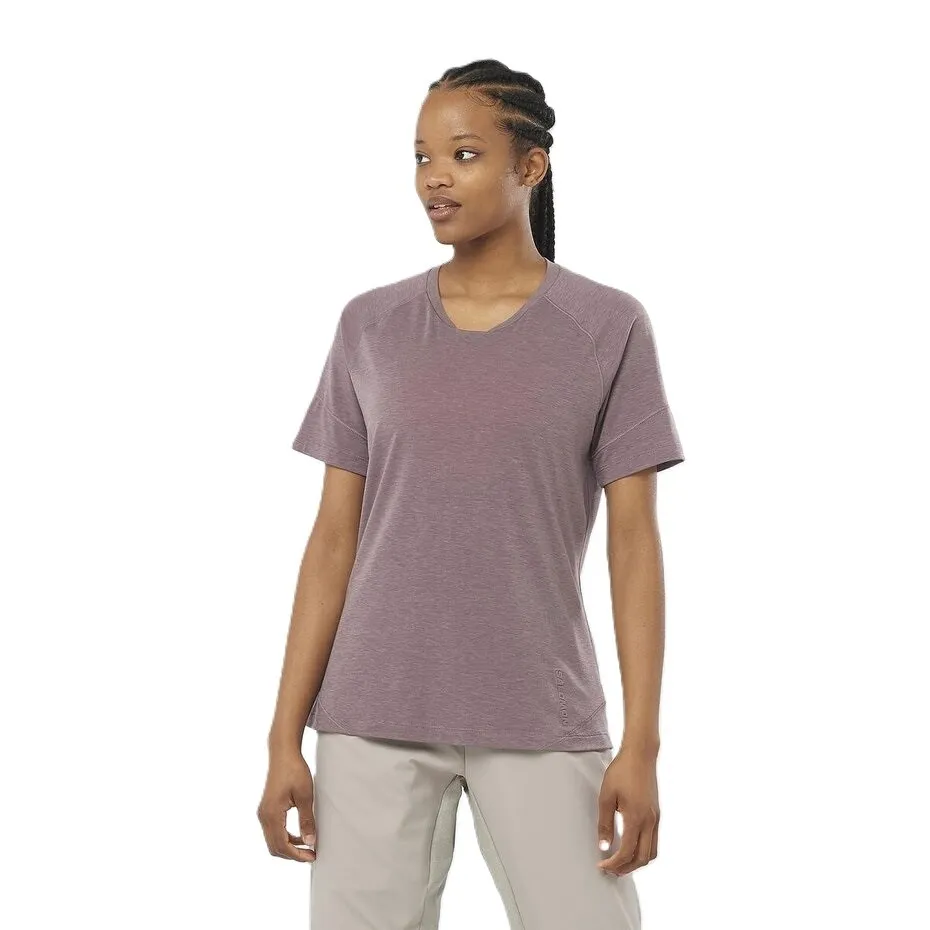 SALOMON RUNLIFE Tee W Ligth Grey