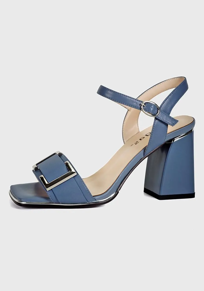 Sandalia Cuero Valeria Azul