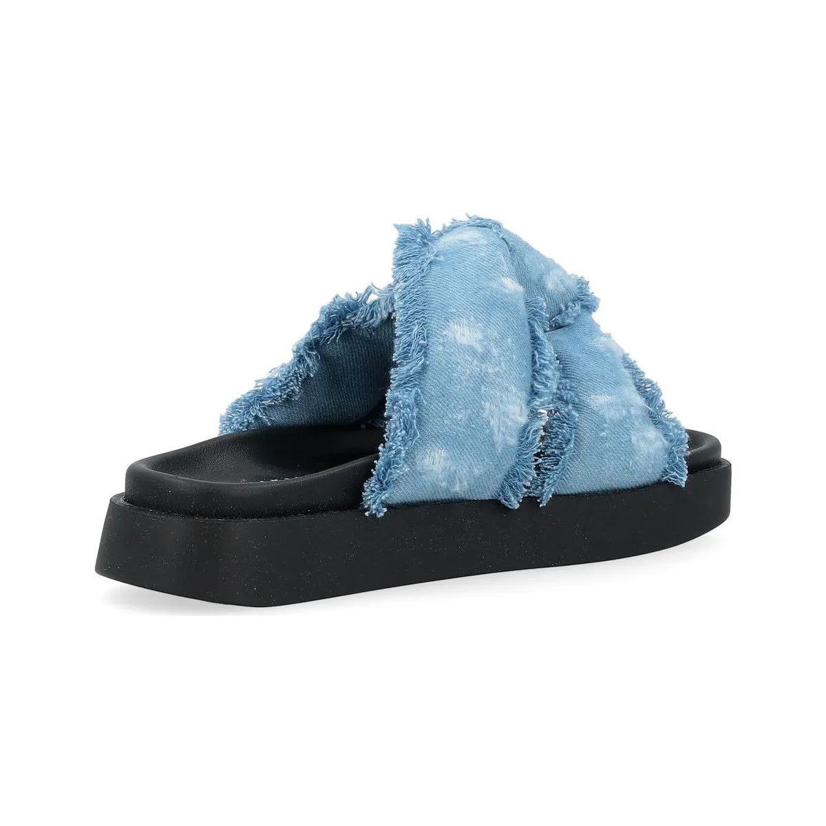 Sandalia en denim azul claro