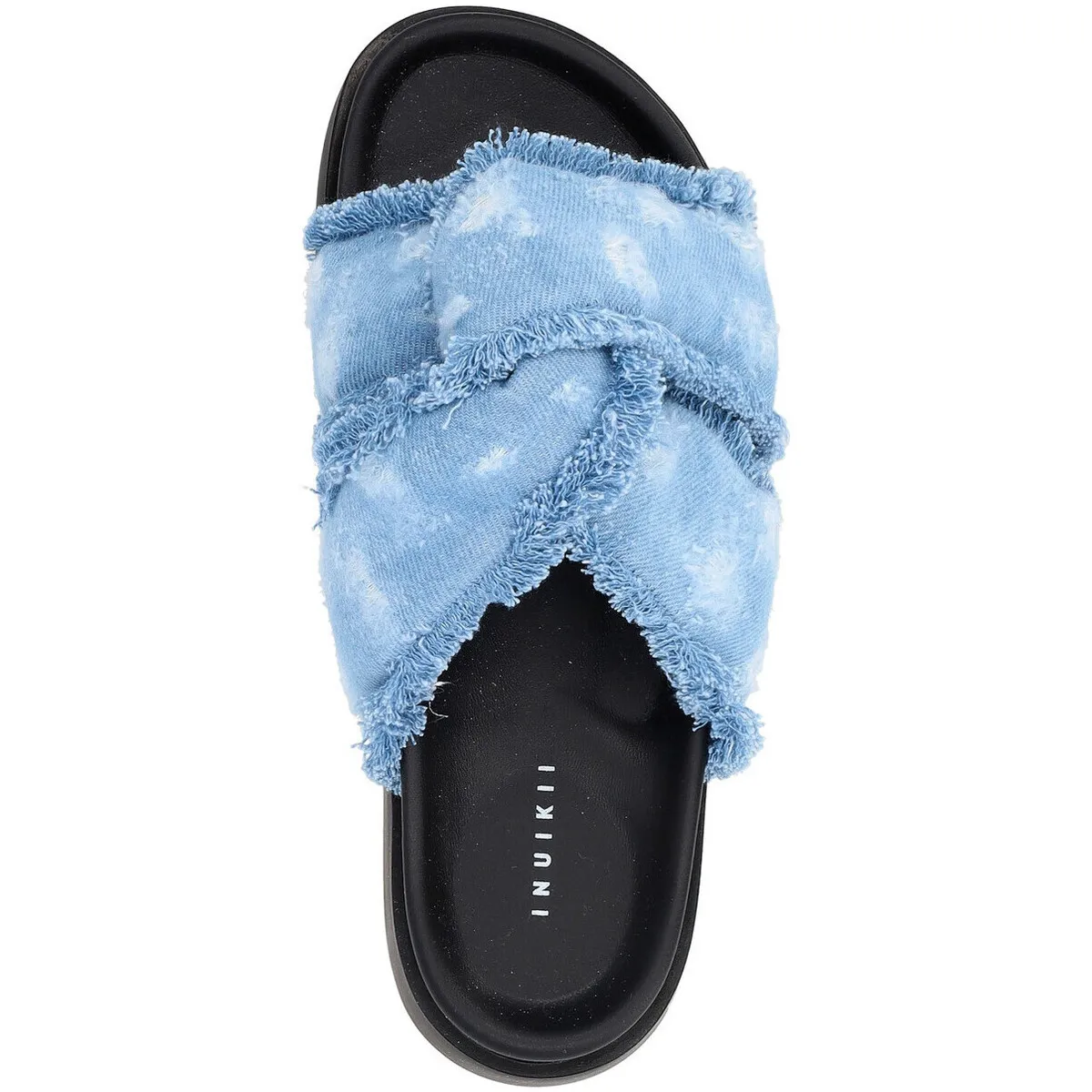 Sandalia en denim azul claro
