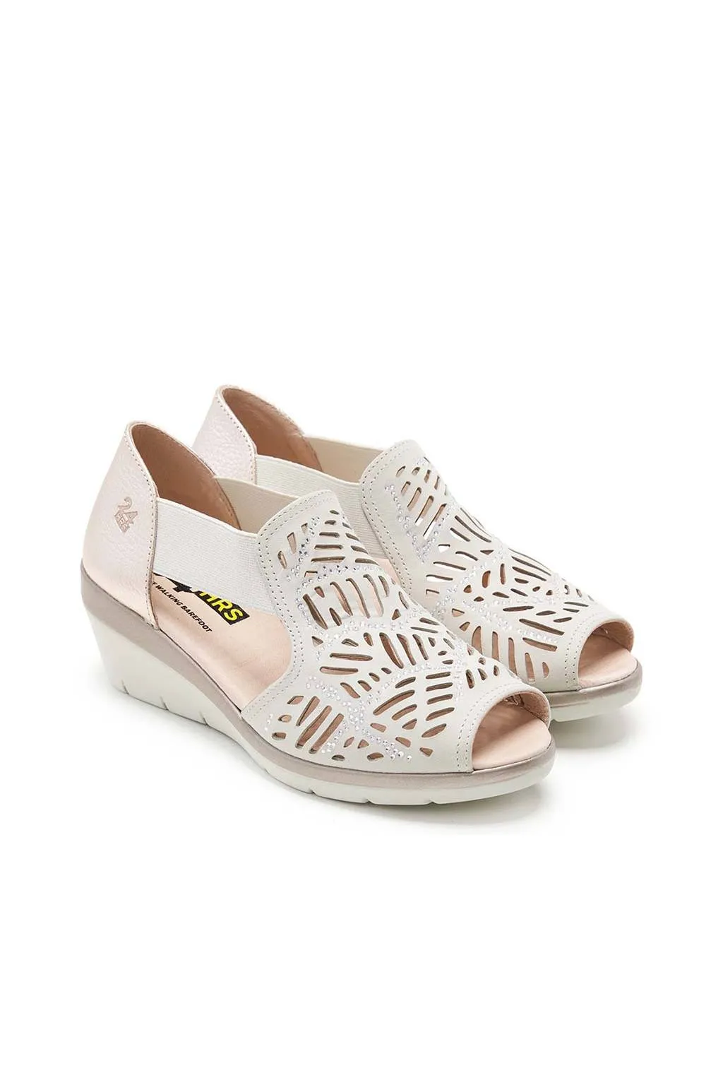 Sandalia Mujer 24HRS 25960 Crema Beige