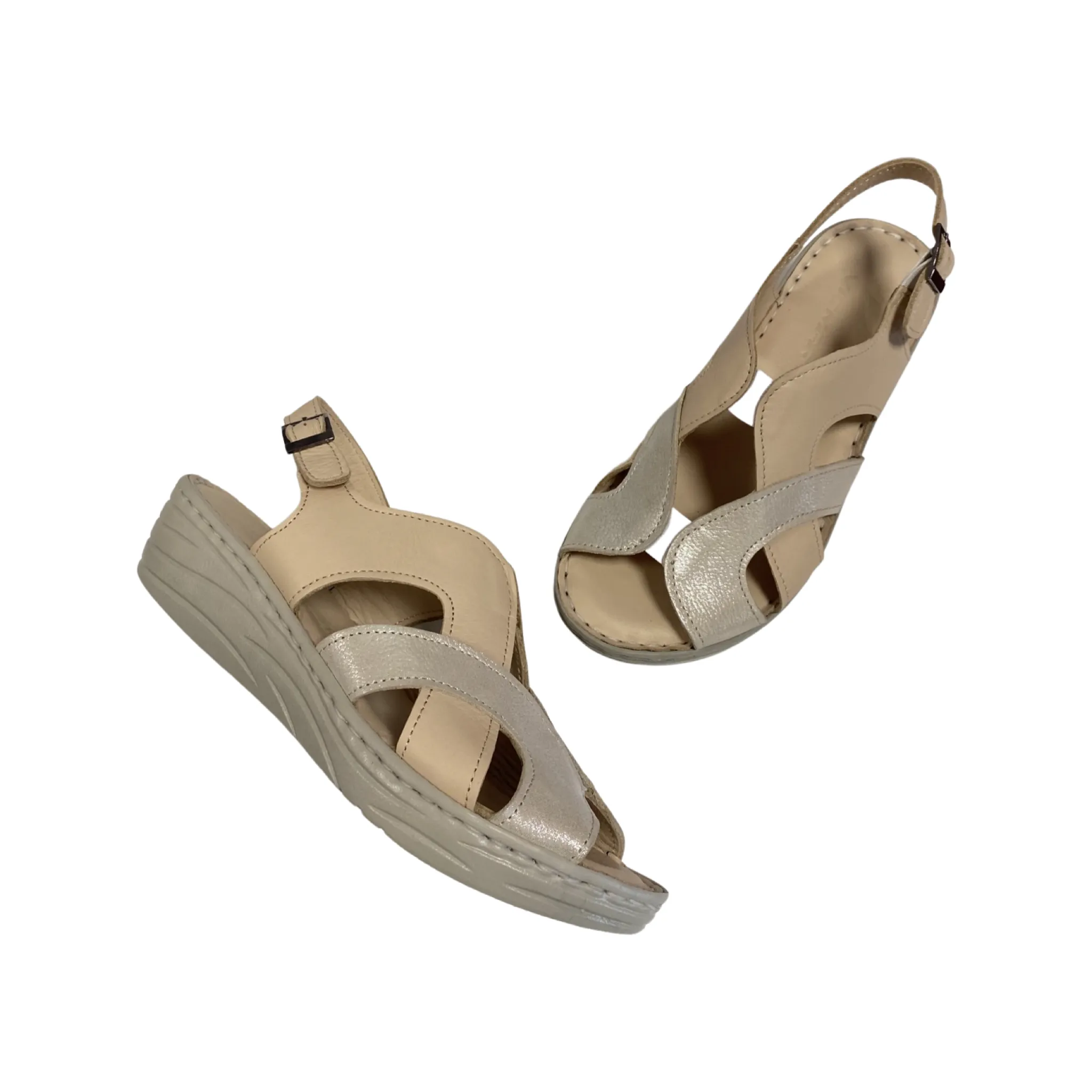SANDALIA MUJER VICMART 99316 BEIGE